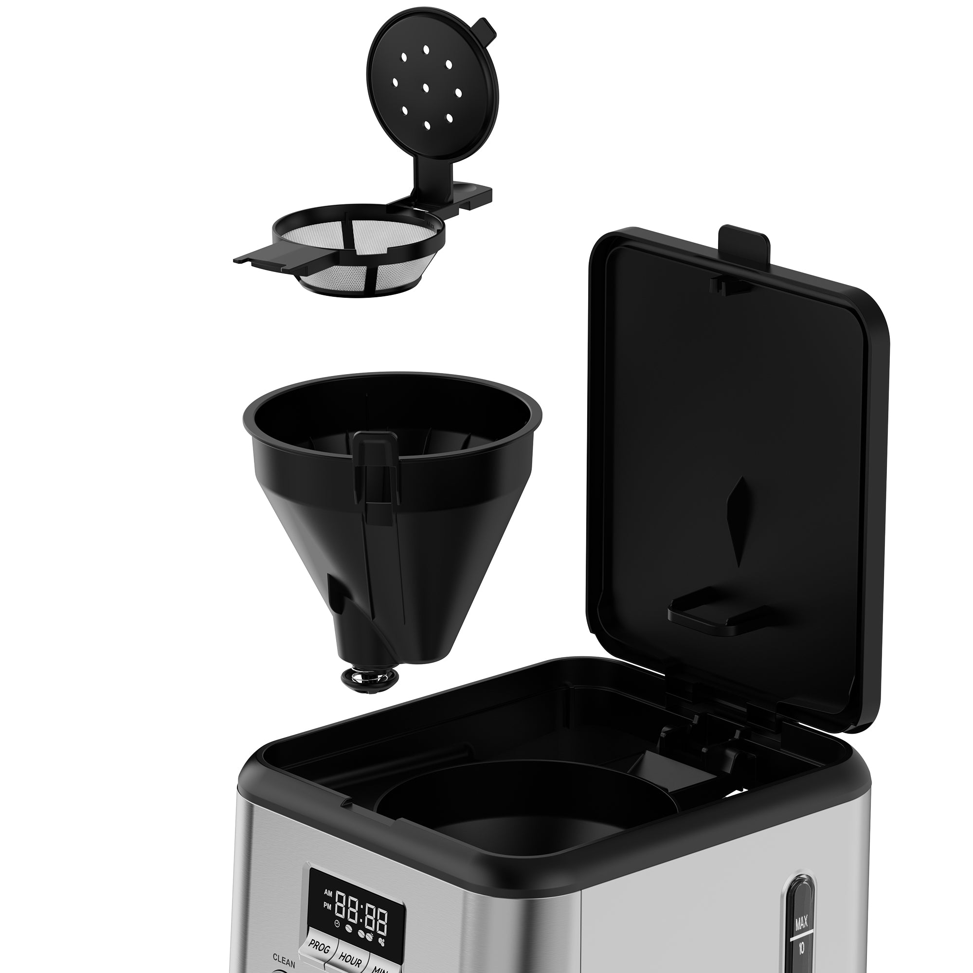 Funbrews FBCM01 14-Cup Programmable Flavor Coffee Maker (Stainless Steel) - Image 5