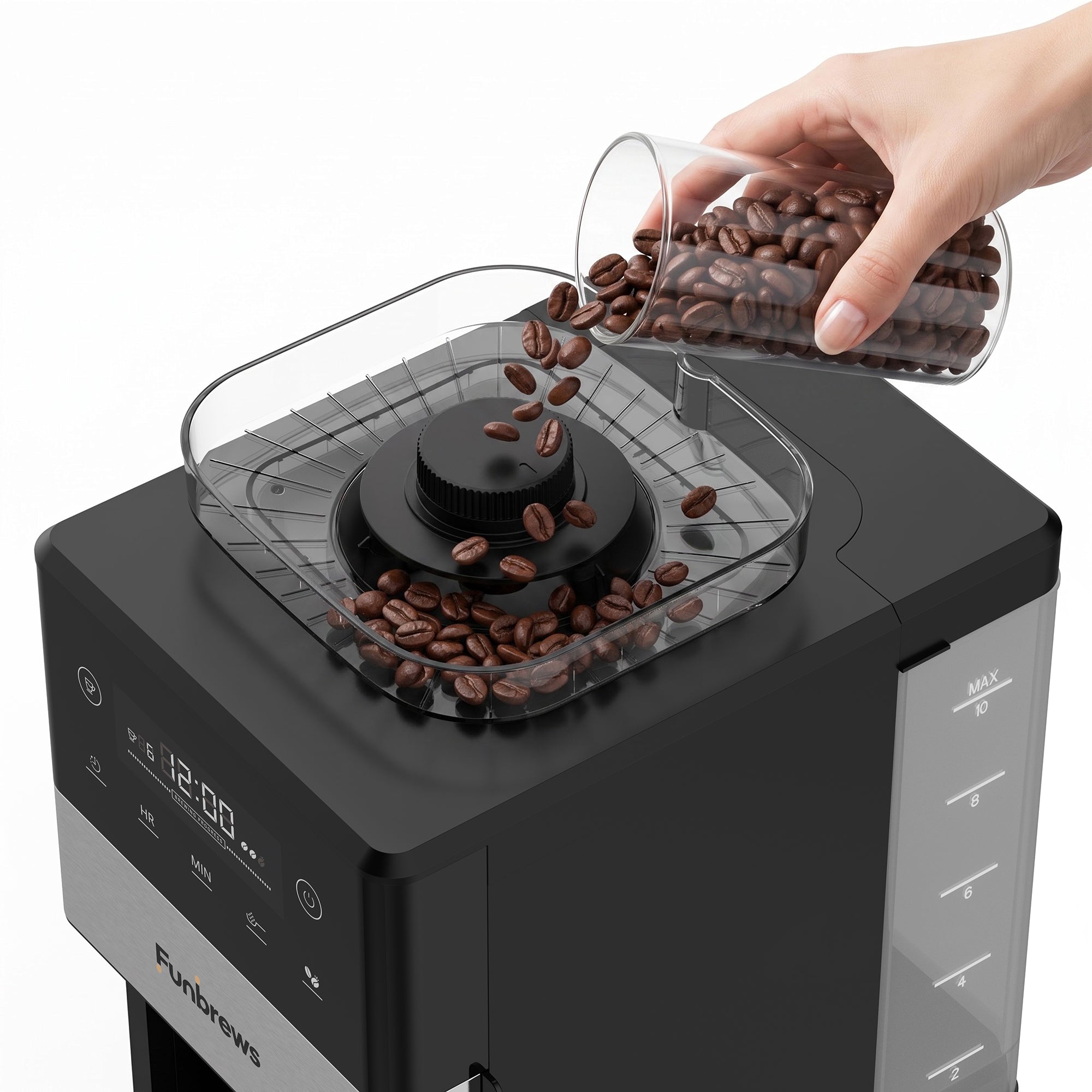 Funbrews FBCM03 10-Cup Touchscreen Flavor Coffee Maker (Black) - Image 6