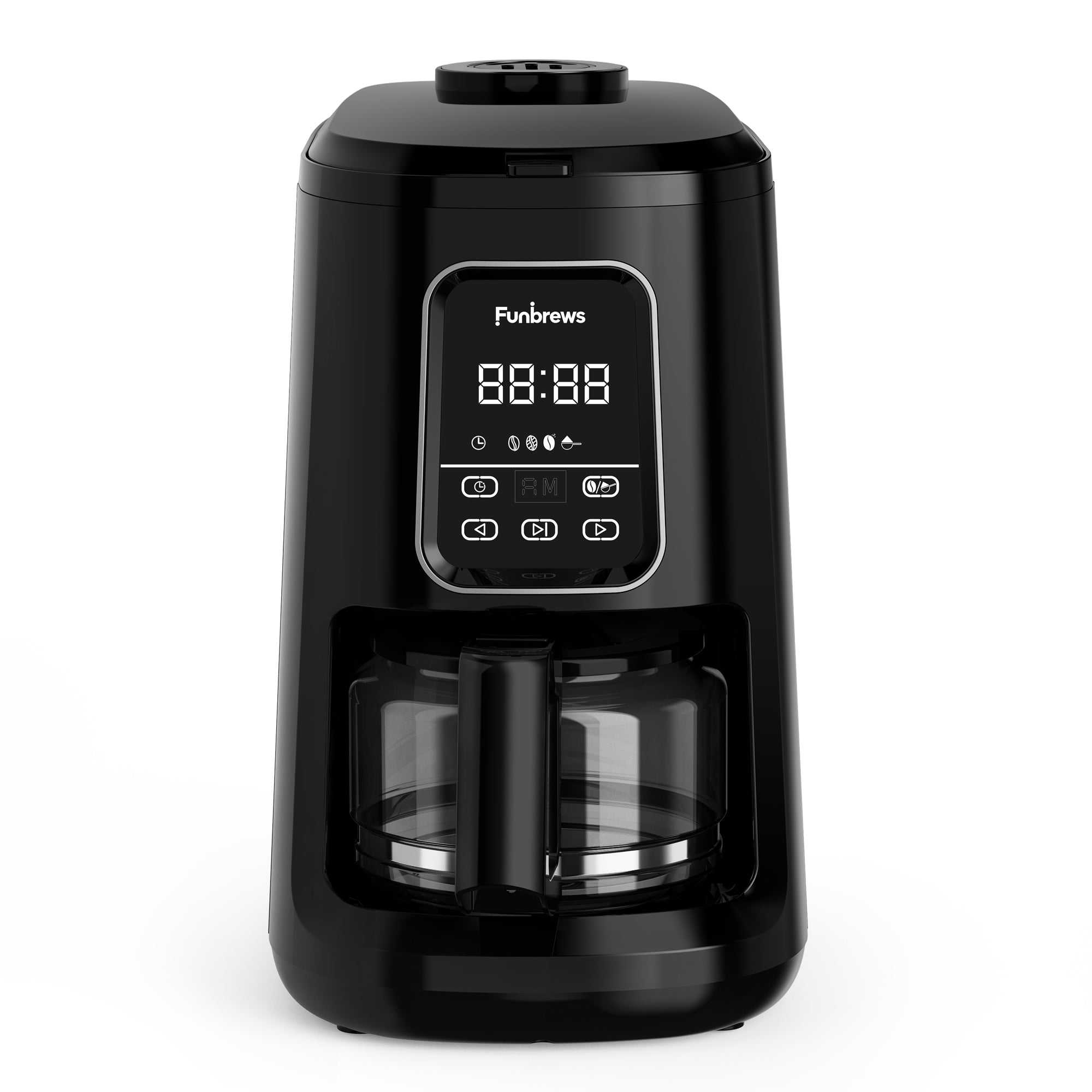 Funbrews FBCM04 4-Cup Compact Grind-and-Brew Flavor Coffee Maker (Black) - Image 2