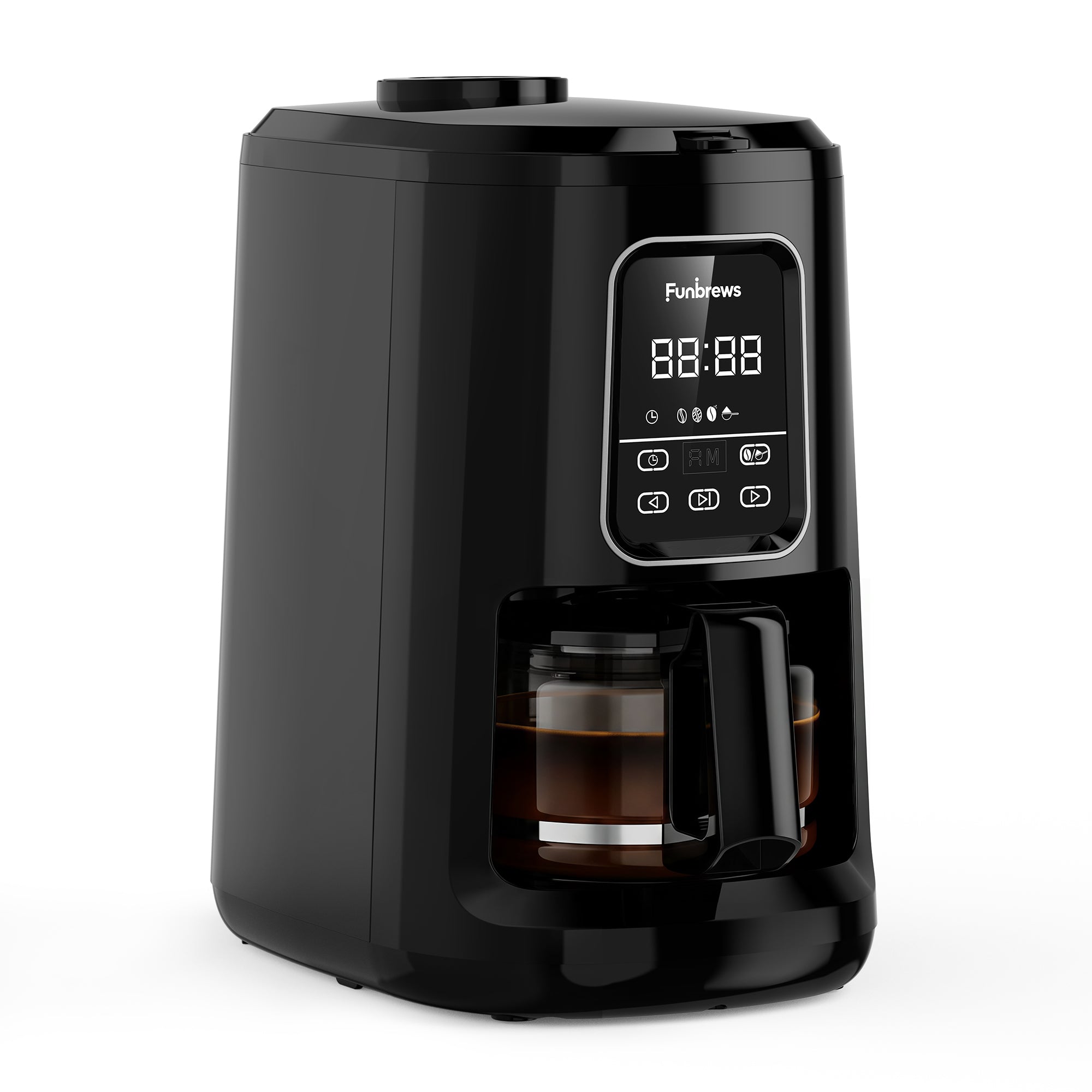 Funbrews FBCM04 4-Cup Compact Grind-and-Brew Flavor Coffee Maker (Black) - Image 4